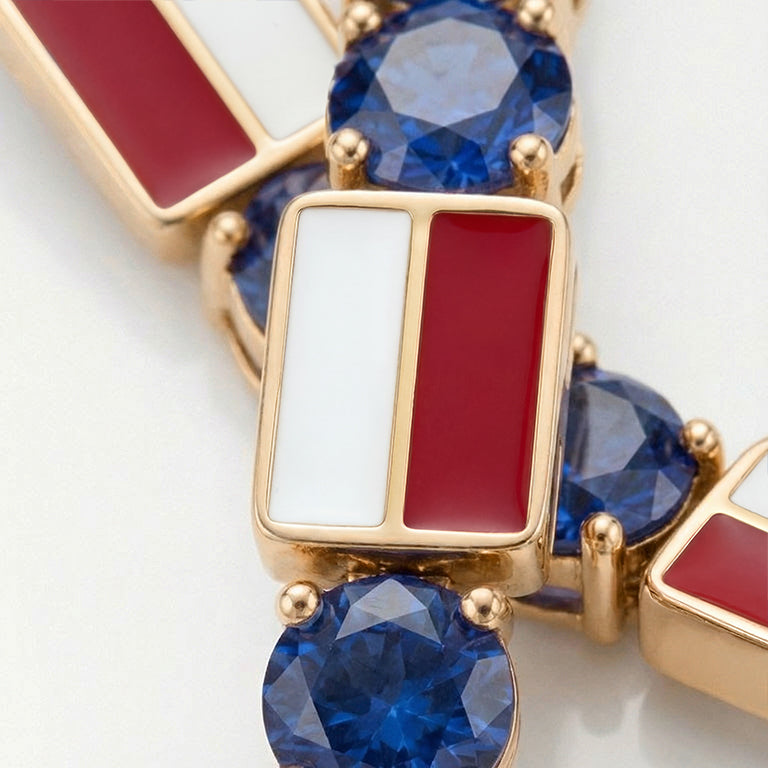 Sapphire Tennis Bracelet with Poland Flag no. 13