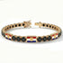 Black Diamond Tennis Bracelet with Croatia Flag no. 7 image 2