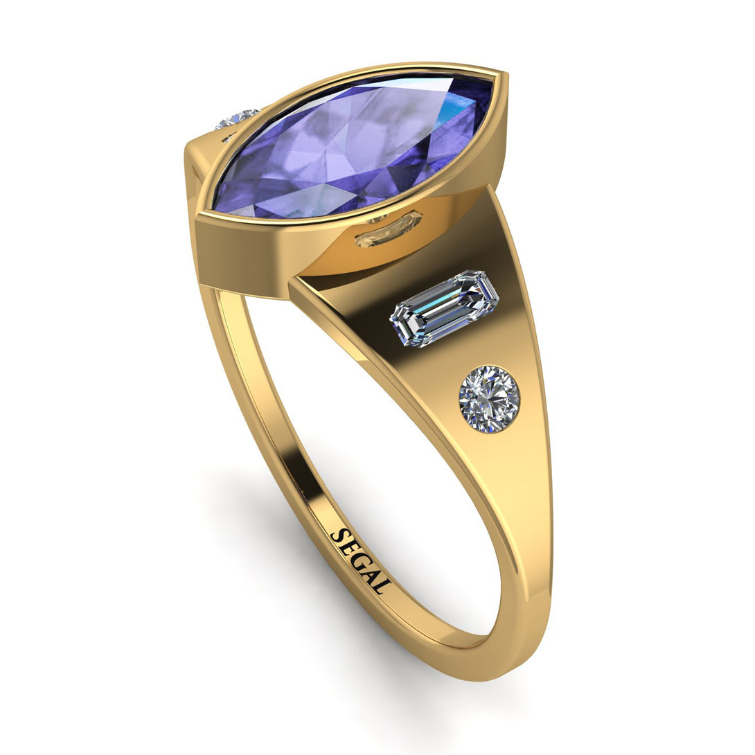 Marquise Bezel Tanzanite Ring - Juliana No. 201