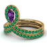 Amethyst Pear Shape Stacking Bridal Set - Emilia No. 304 image 2