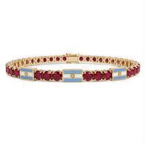 Ruby Tennis Bracelet with Argentina Flag no. 10 image 1
