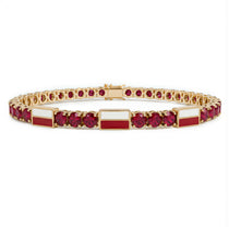 Ruby Tennis Bracelet with Poland Flag no. 10 image 1