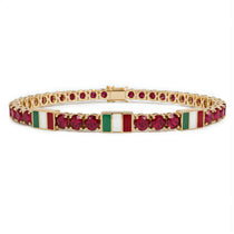 Ruby Tennis Bracelet with Mexico Flag no. 10 image 1