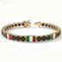 Black Diamond Tennis Bracelet with Italy Flag no. 7 image 2