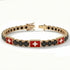 Black Diamond Tennis Bracelet with Switzerland Flag no. 7 image 2