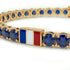 Sapphire Tennis Bracelet with France Flag no. 13
