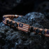 Black Diamond Tennis Bracelet with United States Flag no. 8