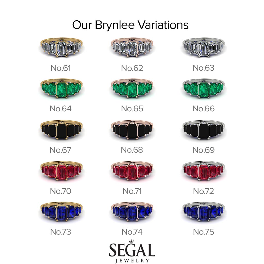 Custom order to Devin Emerald Cut Black Diamond Ring With Hidden Black Diamonds - Brynlee No. 38