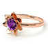 Lotus Flower Solitaire Amethyst Ring- Lotus no. 302