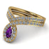 Amethyst Pear Shape Stacking Bridal Set - Emilia No. 301 image 3