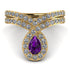 Amethyst Pear Shape Stacking Bridal Set - Emilia No. 301 image 5