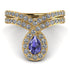Tanzanite Pear Shape Stacking Bridal Set - Emilia No. 201