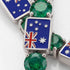 Emerald Tennis Bracelet with Australia Flag no. 6