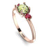 Classic Three Stone Peridot Engagement Ring - Valentina No. 711 image 2