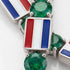 Emerald Tennis Bracelet with Netherlands Flag no. 6
