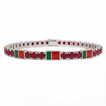 Ruby Tennis Bracelet with Portugal Flag no. 12 image 1