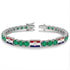Emerald Tennis Bracelet with Croatia Flag no. 6 image 2
