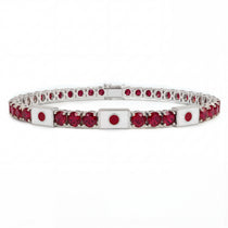 Ruby Tennis Bracelet with Japan Flag no. 12 image 1