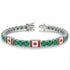 Emerald Tennis Bracelet with Canada Flag no. 6 image 2
