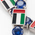 Sapphire Tennis Bracelet with United Arab Emirates Flag no. 15