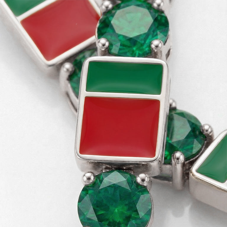 Emerald Tennis Bracelet with Portugal Flag no. 6