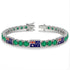 Emerald Tennis Bracelet with Australia Flag no. 6