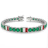 Emerald Tennis Bracelet with Italy Flag no. 6