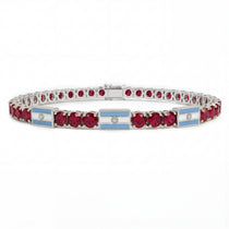 Ruby Tennis Bracelet with Argentina Flag no. 12 image 1