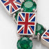 Emerald Tennis Bracelet with United Kingdom Flag no. 6