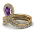 Amethyst Pear Shape Stacking Bridal Set - Emilia No. 301 image 2