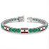 Emerald Tennis Bracelet with Lebanon Flag no. 6