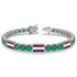 Emerald Tennis Bracelet with Netherlands Flag no. 6