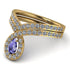 Tanzanite Pear Shape Stacking Bridal Set - Emilia No. 201