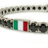 Black Diamond Tennis Bracelet with Italy Flag no. 9