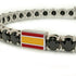 Black Diamond Tennis Bracelet with Spain Flag no. 9