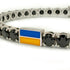 Black Diamond Tennis Bracelet with Ukraine Flag no. 9