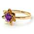 Lotus Flower Solitaire Amethyst Ring - Lotus no. 301