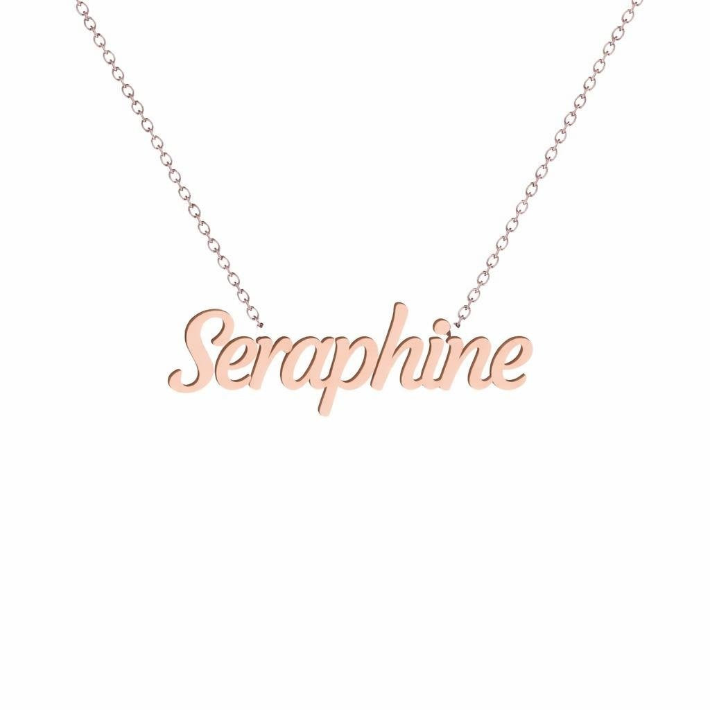 Gold Name Necklace – Seraphine | 14K Solid Gold