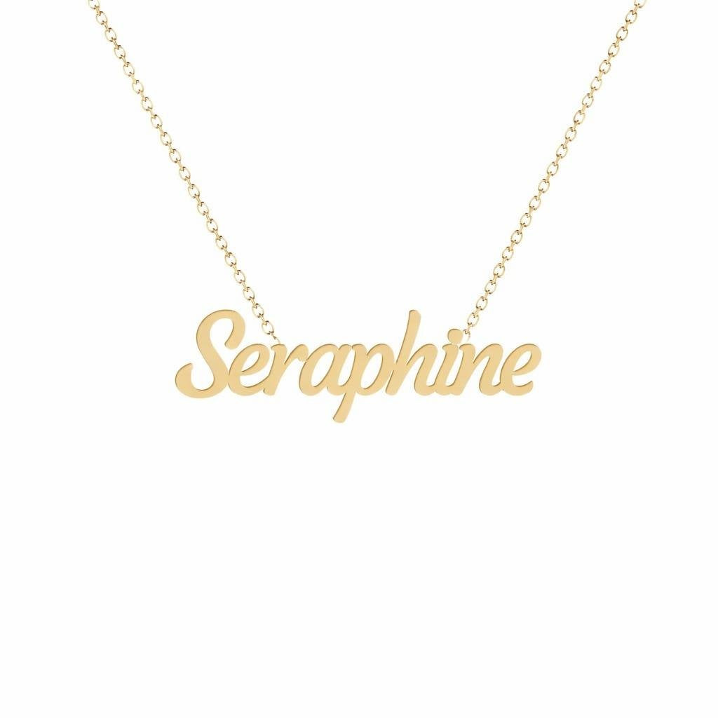 Gold Name Necklace – Seraphine | 14K Solid Gold