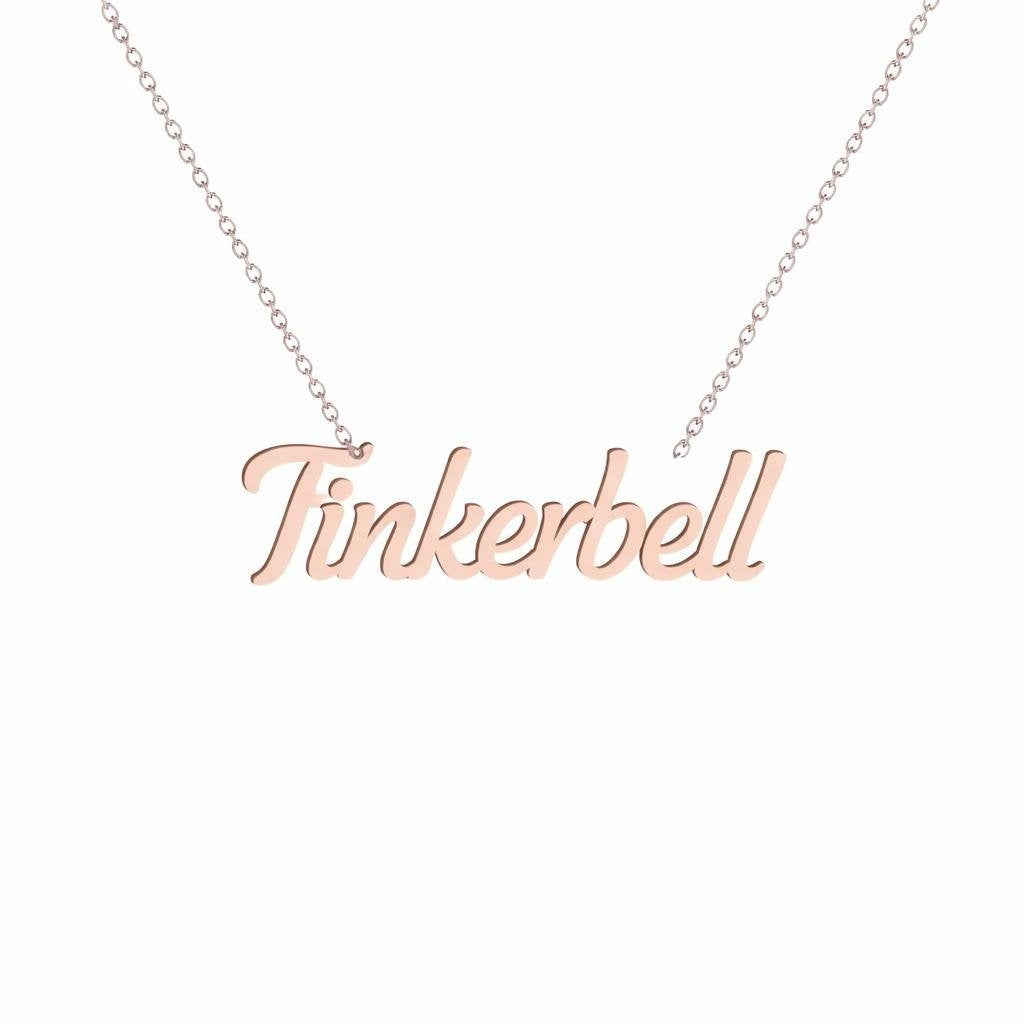 Gold Name Necklace – Tinkerbell | 14K Solid Gold