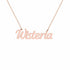 Gold Name Necklace – Wisteria | 14K Solid Gold