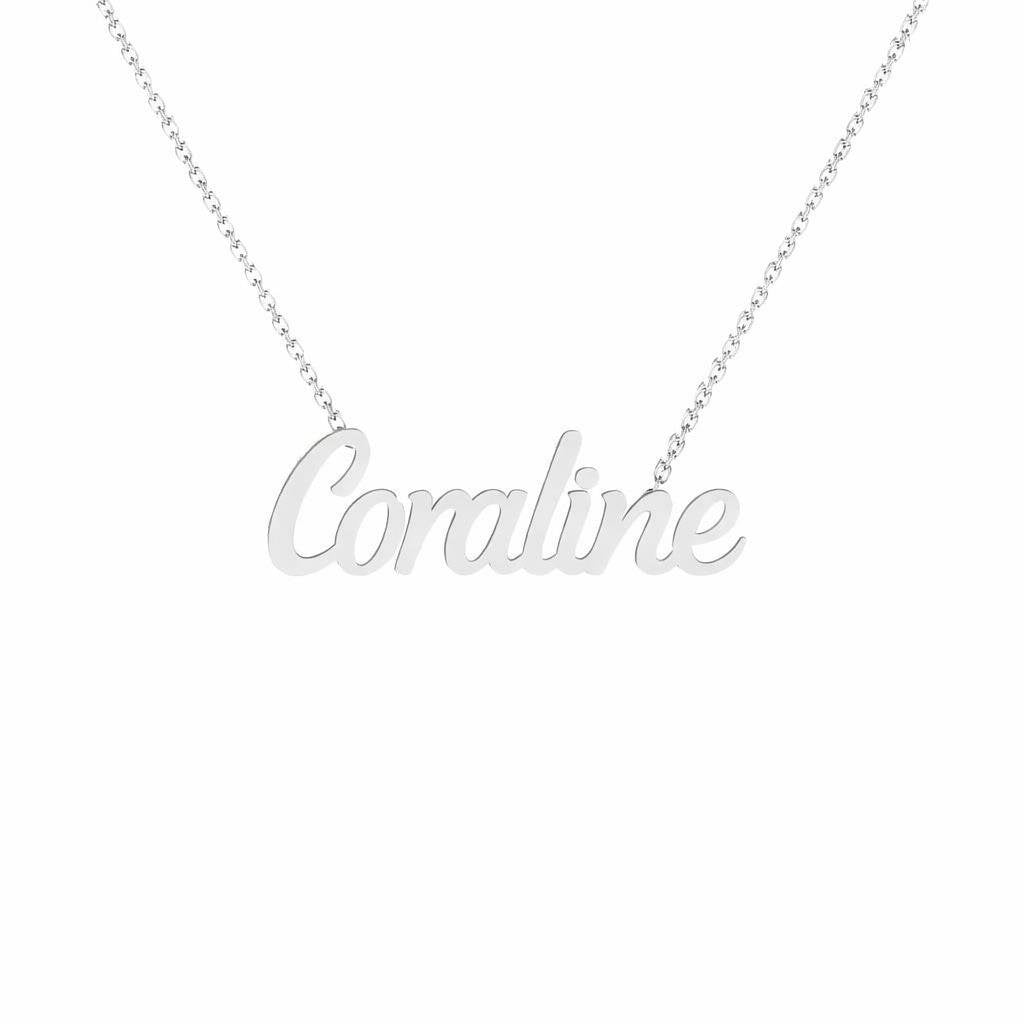 Gold Name Necklace – Coraline | 14K Solid Gold