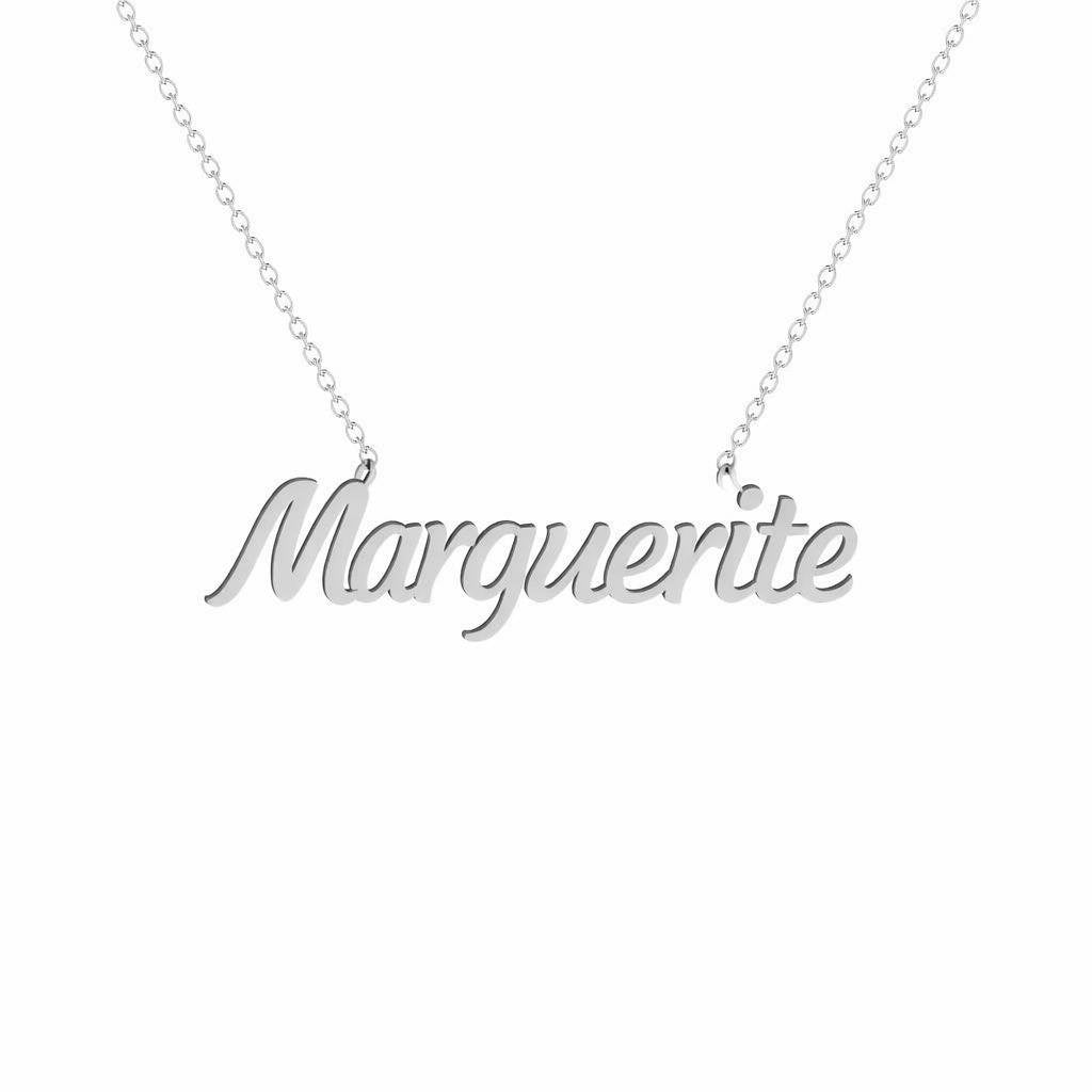 Gold Name Necklace – Marguerite | 14K Solid Gold