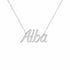 Gold Name Necklace – Alba | 14K Solid Gold