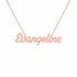 Gold Name Necklace – Evangeline | 14K Solid Gold