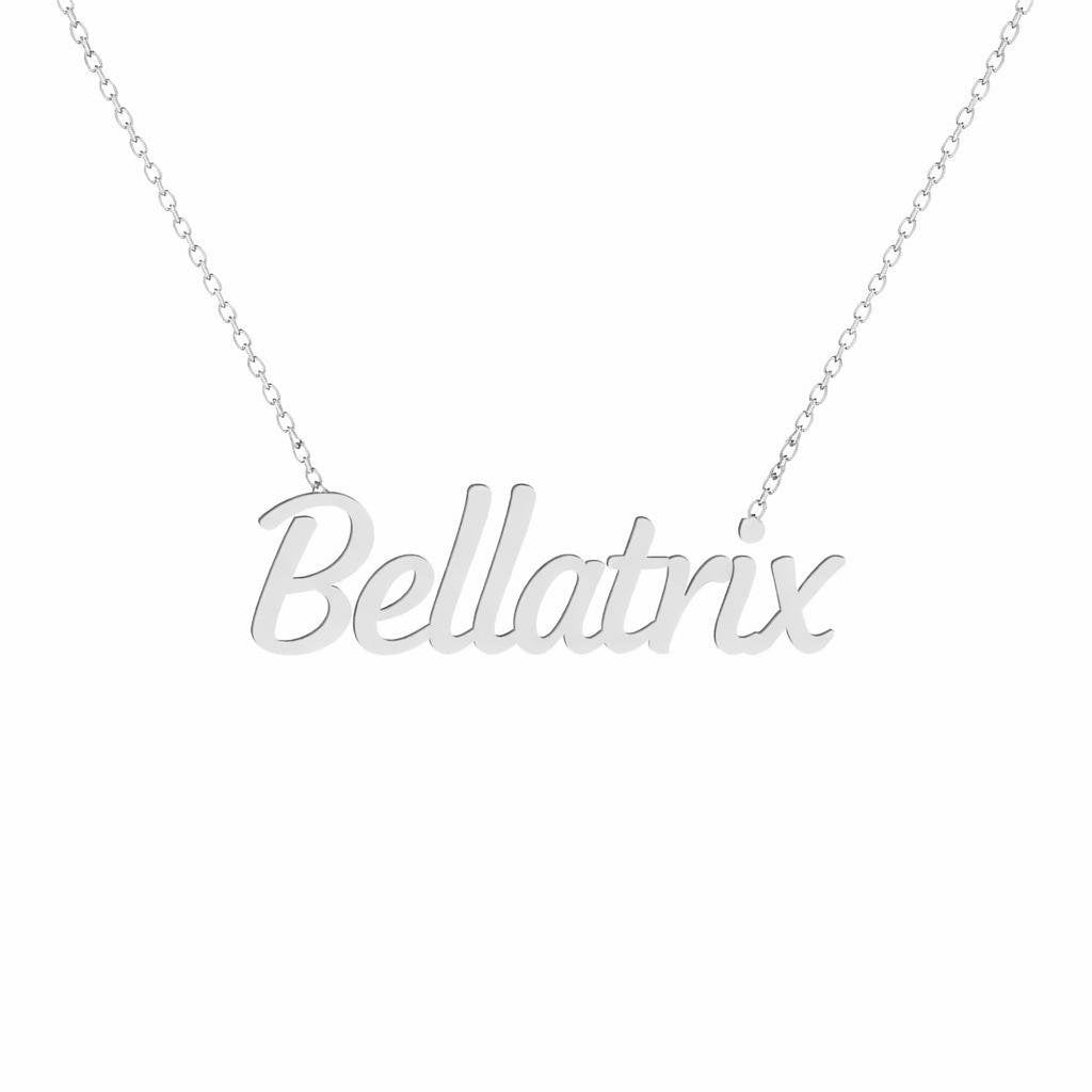 Gold Name Necklace – Bellatrix | 14K Solid Gold