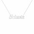 Octavia name necklace in solid 14K White Gold, handmade in Los Angeles