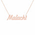 Gold Name Necklace – Malachi | 14K Solid Gold