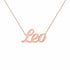 Gold Name Necklace – Leo | 14K Solid Gold