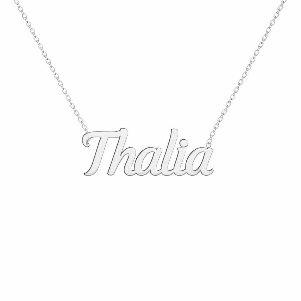 Gold Name Necklace – Thalia | 14K Solid Gold
